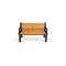 Frog Furnishings Cedar 4' Heritage Bench with Black Frame PB 4CEDBFHER - alternate 2